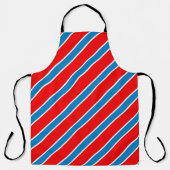 Tablier Bleu rouge Diagonale (Recto)
