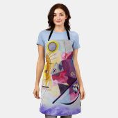 Tablier Bleu rouge jaune, Kandinsky astucieux (Porté)