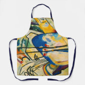 Tablier Bleu rouge jaune Kandinsky peinture Abstraite (Recto)