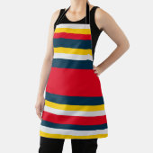 Tablier Bleu rouge Jaune Uniforme rayures (Insitu)