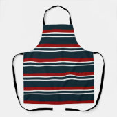 Tablier Bleu Rouge uniforme rayures (Recto)