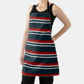 Tablier Bleu Rouge uniforme rayures (Insitu)