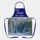 Tablier Bleu Silver Forêt neigeuse Nana Tout-En-Plan (Recto)