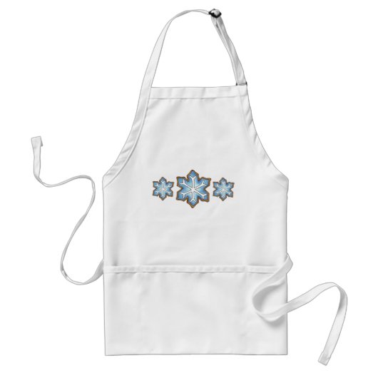 Tablier Bleu Snowflake sucre Cookie Noël Baker hiver (Devant)