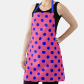 Tablier Bleu sur rose Pois design Motif