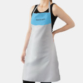 Tablier Bleu tendance gris argent moderne professionnel (Insitu)