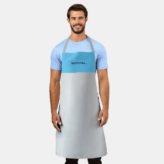 Tablier Bleu tendance gris argent moderne professionnel