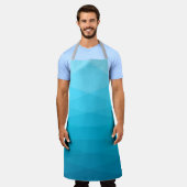 Tablier Bleu tons Polygonal (Porté)