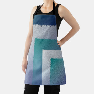 Tablier bleu turquoise gris ex pastel
