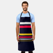 Tablier Bleu Uniforme (Porté)