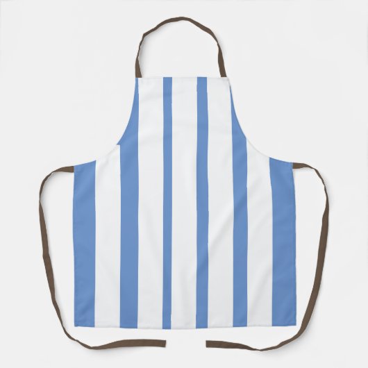 Tablier Bleu Vertical Et Blancs (Recto)