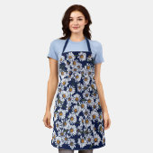 Tablier Bleu vintage (Porté)