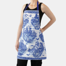 Bleu Willow Animal Pagode Vintage Oriental Toile