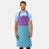 TABLIER BLEUE & ROSE VACANCES PEPPERMINT CANDY & STRIPES (Porté)