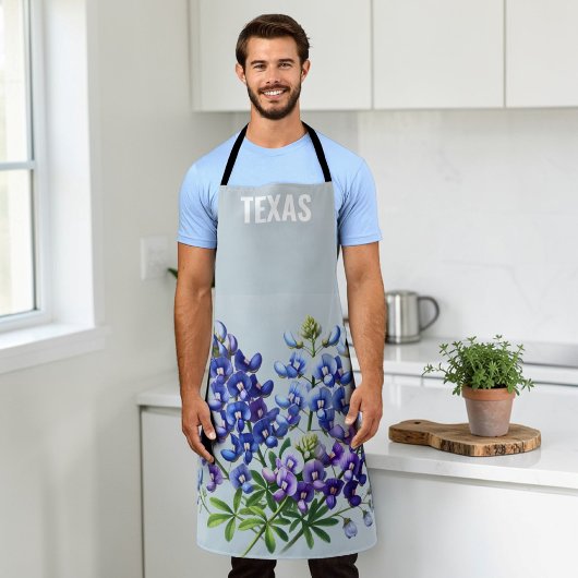 Tablier Bleus Bleuets Texas Floral État Texan