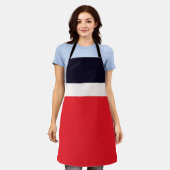 Tablier Bleus et rouges (Porté)