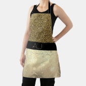 Tablier Bling Bling Gold Parties scintillant et Black Flor (Insitu)