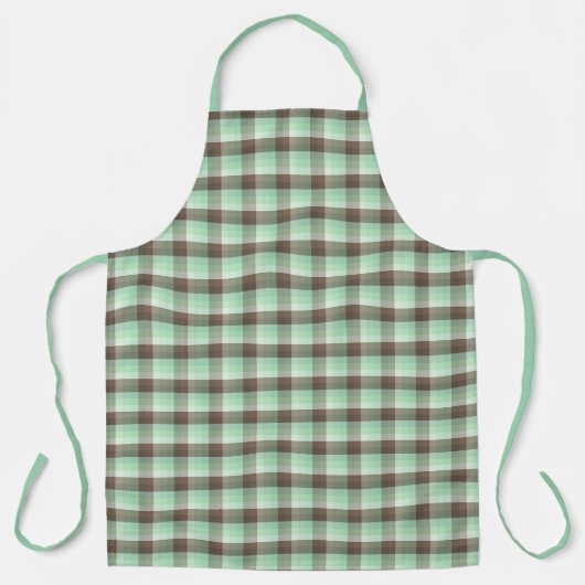 Tablier Bloc de couleur menthe chocolat rayures carreaux  (Recto)