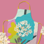 Tablier Blocs de couleur florale Oleander Fleuriste modern