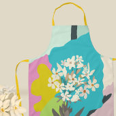 Tablier Blocs de couleur florale Oleander Fleuriste modern
