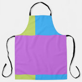 Tablier Blocs de couleur vert violet bleu (Recto)