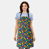 Tablier Blocs Rétro Tetris Motif Sans Couture (Porté)