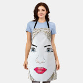 Tablier Blonde Face Line Art Apron (Porté)