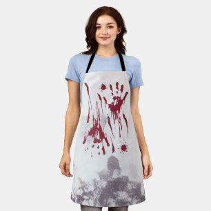 Tablier Bloody Halloween Motif de brouillard violet