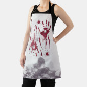 Tablier Bloody Halloween Motif de brouillard violet (Insitu)