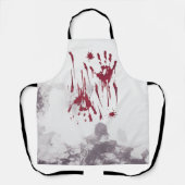 Tablier Bloody Halloween Motif de brouillard violet (Recto)