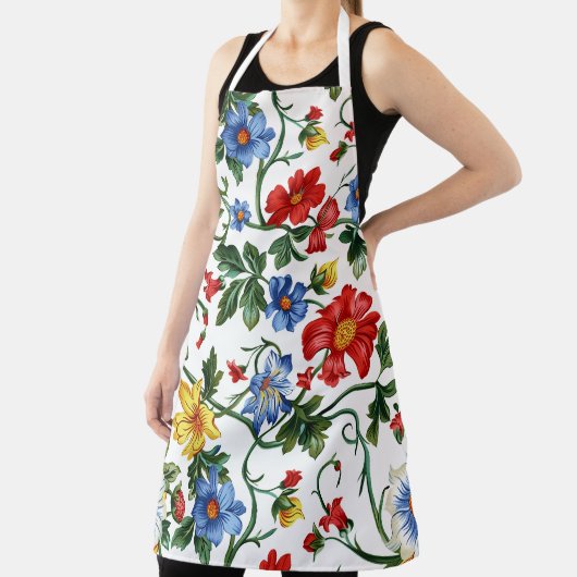 Tablier Bloom Boldly – Floral Apron (Insitu)