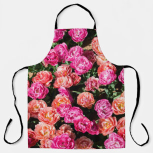 Tablier Blooming flowers make a floral background texture