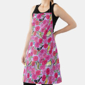 Tablier blouson et roses sur lavande (Insitu)