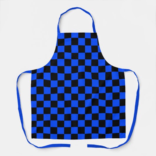 Tablier Blue and black checkerboard pattern (Recto)