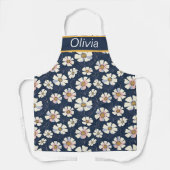 Tablier Blue and Floral Pattern (Recto)