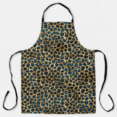 Tablier Blue and Gold Leopard Series Design 4 (Recto)