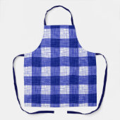 Tablier Blue and White Bold Checkered Plaid Design  (Recto)