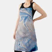 Tablier Blue and white liquid art (Insitu)