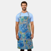 Tablier Blue Celebration Floral Apron (Porté)
