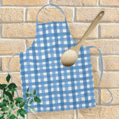 Tablier Blue Checkered Apron for Traditional Kitchen