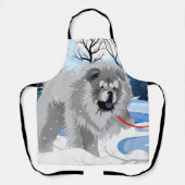 Tablier Blue Chow AU-DESSUS DE LA RIVIÈRE (Recto)