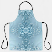 Tablier Blue Decorative Floral Apron (Recto)