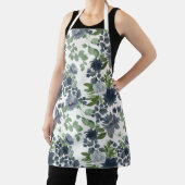 Tablier Blue Floral All-Over Print Apron (Insitu)