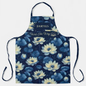 Tablier Blue Floral Zen Abstrait Cuisine Serenity (Recto)