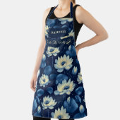 Tablier Blue Floral Zen Abstrait Cuisine Serenity (Insitu)