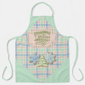 Tablier Blue Green and Pink Plaid  Grandma's Kitchen (Recto)