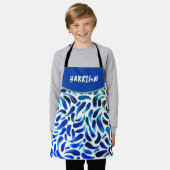 Tablier Blue Green Art à thème Peinture Party Boy Annivers (Porté)