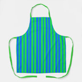 Tablier Blue Green Stylish Stripes Pattern Design  (Recto)