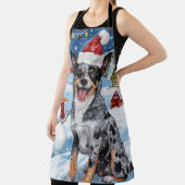 Tablier Blue Heeler Chien Winter Wonderland Noël Joie (Insitu)