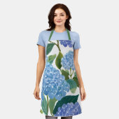 Tablier Blue Hydrangeas | Beau Floral Bush (Porté)